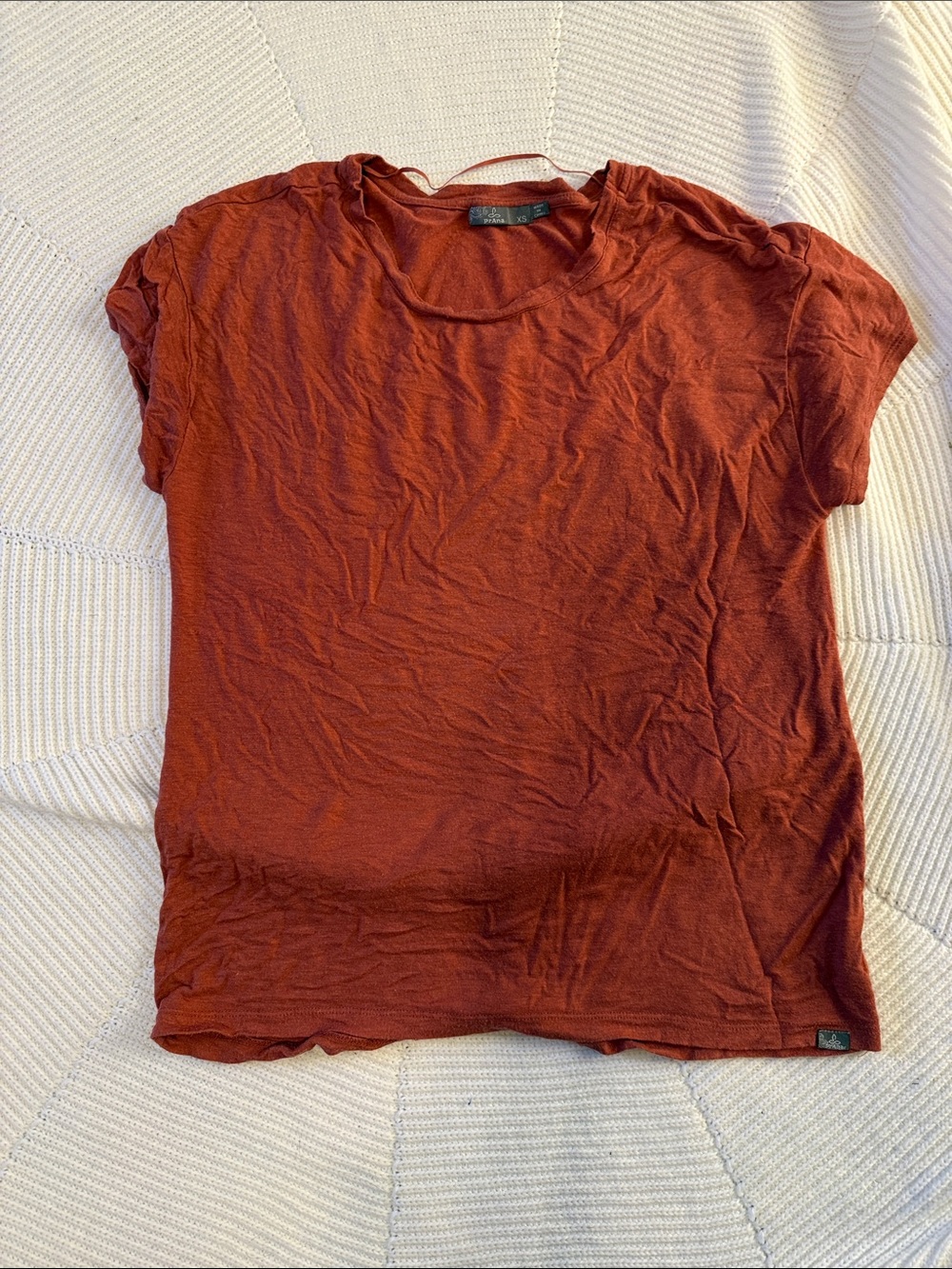 Prana Rust Short Sleeve Crewneck Tee